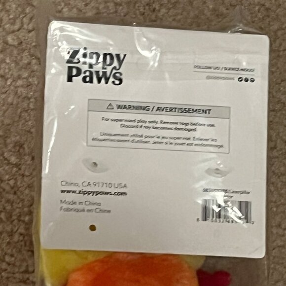 NWT ZippyPaws Squeaky Caterpillar Dog Toy- colorblock- Med/Large Dogs - Picture 6 of 7